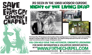 Save The Evans City Cemetery Chapel used in NOTLD